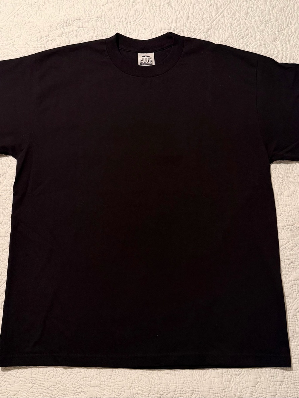 Pro Club Heavyweight Cotton Short Sleeve Crew Neck T-Shirt | Black XL